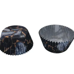 bAYk muffinsform 7 cm 50 stk svart/gull