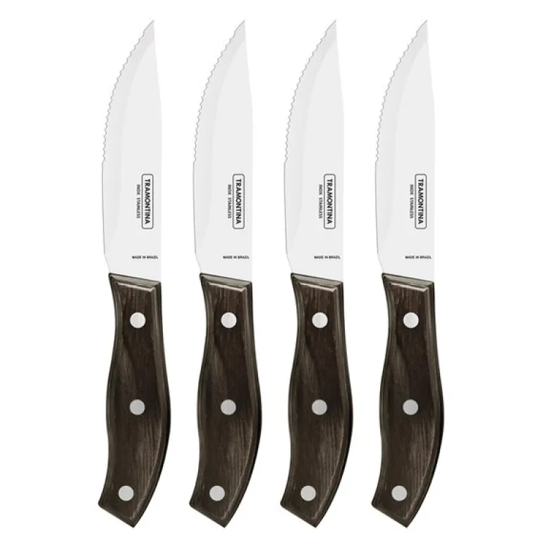 BBQ by Hellstrøm biffkniver 4 deler 23,8 cm natur