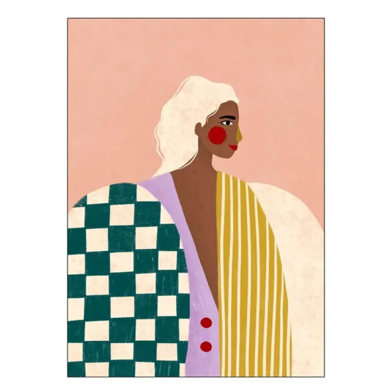 Bea Muller poster 30x40 cm funky blouse