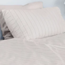 Bedding Collection dynetrekk 140x200+63x60 cm sand beige stripes