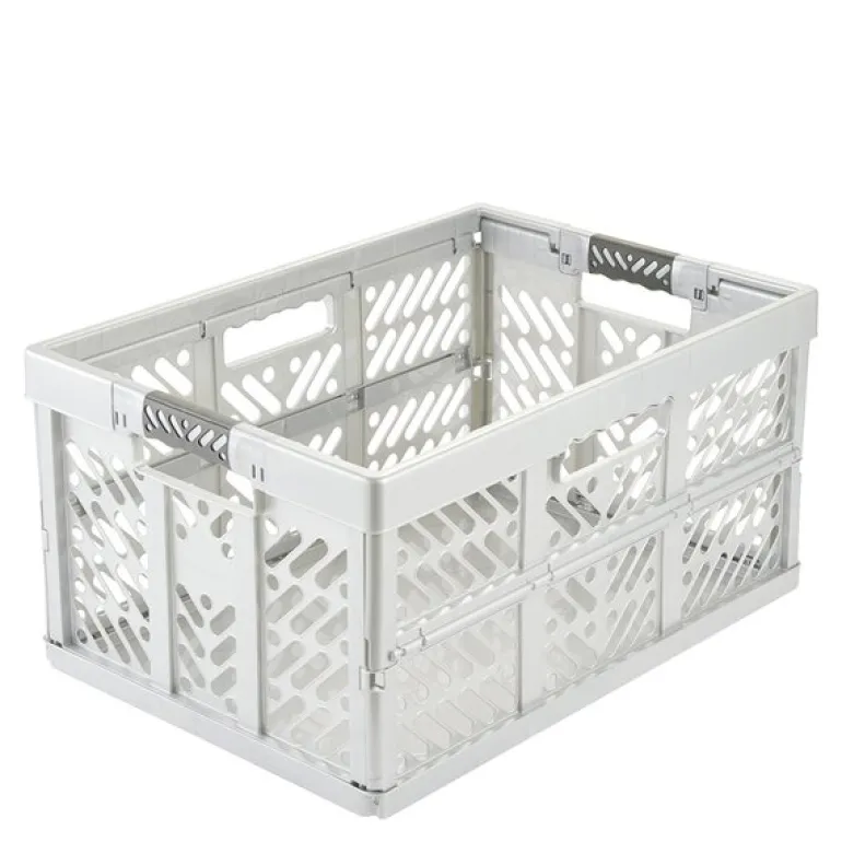 Ben oppbevaringsboks sammenleggbar 45L light silver