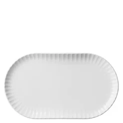 Bernadotte coupe serveringsfat 38x23 cm hvit
