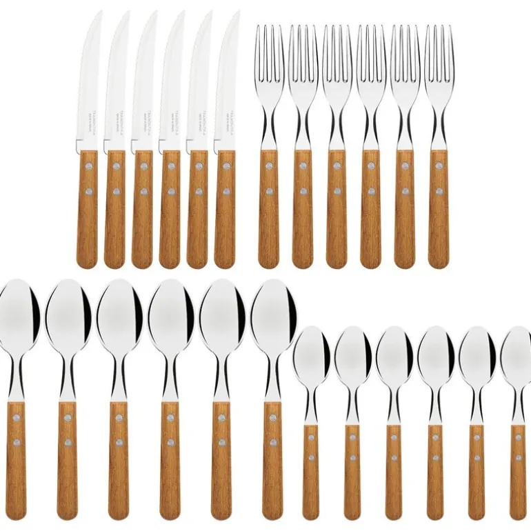 Bestikksett 24 deler Jatoba tre/stål