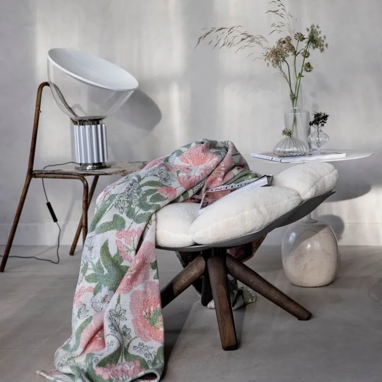Bettys tulpaner pledd 140x170 cm rosa