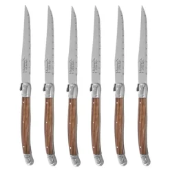 Biffkniver 23 cm 6 stk wood