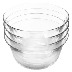 Big Love dessertskåler i glass 14 cm 4 stk riflet klare