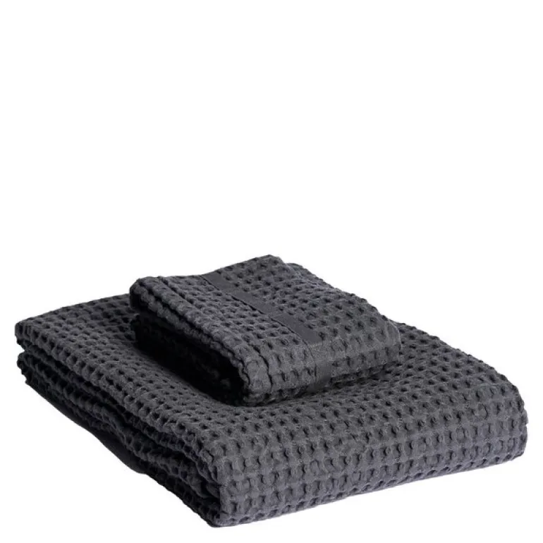 Big Waffle gavesett med håndkle og badelaken dark green