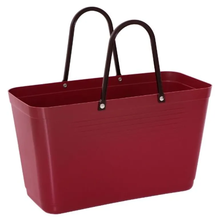 Biobased Plastic veske stor 15L vinrød