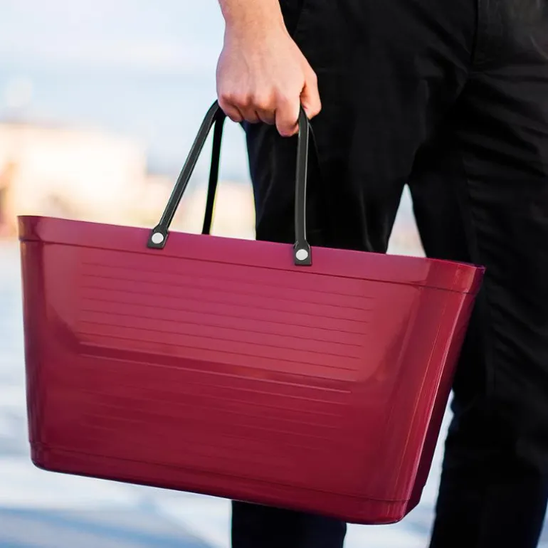 Biobased Plastic veske stor 15L vinrød
