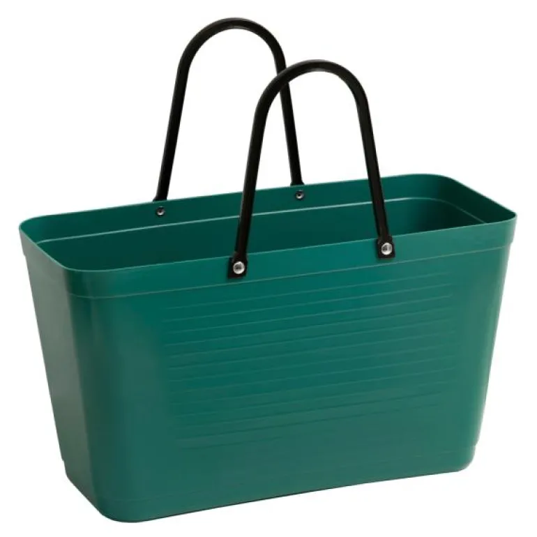 Biobased Plastic veske stor 15L mørk grønn