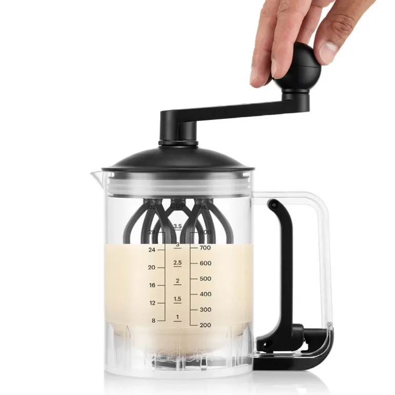Bistro manuell pannekakemikser 0,8L svart