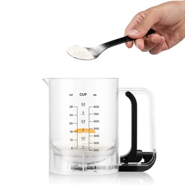 Bistro manuell pannekakemikser 0,8L svart