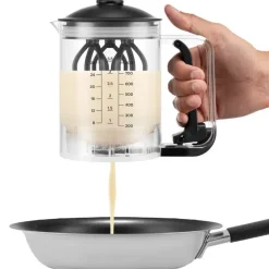 Bistro manuell pannekakemikser 0,8L svart