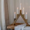 Bjurfors 5-armet adventsstake 47,5 cm beiset brun