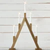 Bjurfors 5-armet adventsstake 76,5 cm beiset brun