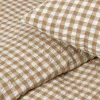 Bæk&Bølge krepp sengesett 140x220 cm karamell/offwhite