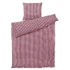 Bæk&Bølge krepp sengetøy 150x210 cm plomme/rosa