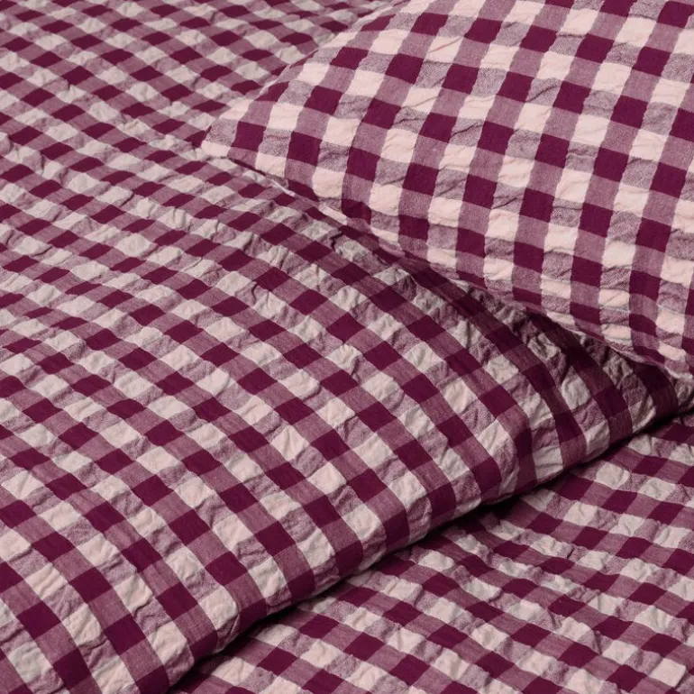 Bæk&Bølge sengetøy 140x220 cm plomme/rosa