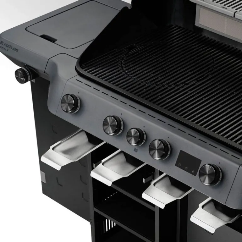 BlazeFlame Master 4 gassgrill 28100W svart