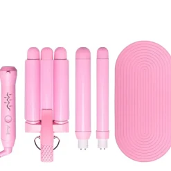 Bølgetangsett style wand 6 deler rosa