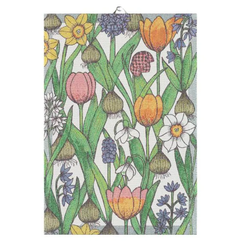 Blomsterløk håndkle 35x50 cm