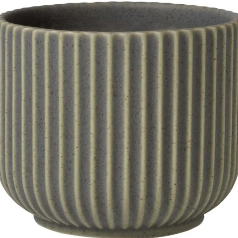 Blomsterpotte medium Ø14,5xH13 cm olivengrønn