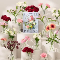Blomsterpresse 23,5x17,5 cm beige/multi