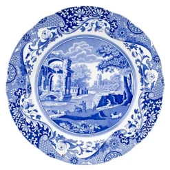 Blue Italian buffétallerken 30 cm blå/hvit