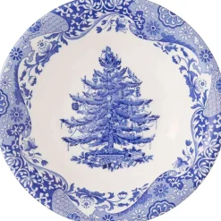 Blue Italian Christmas Tree skål 20 cm blå/hvit