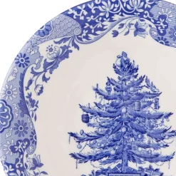 Blue Italian Christmas Tree skål 20 cm blå/hvit
