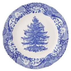 Blue Italian Christmas Tree tallerken 27 cm blå/hvit