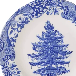 Blue Italian Christmas Tree tallerken 20 cm blå/hvit