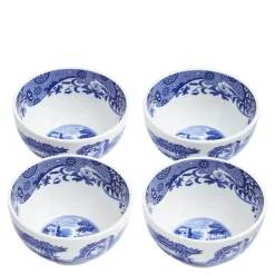 Blue Italian dippskål 10 cm 4 stk blå/hvit