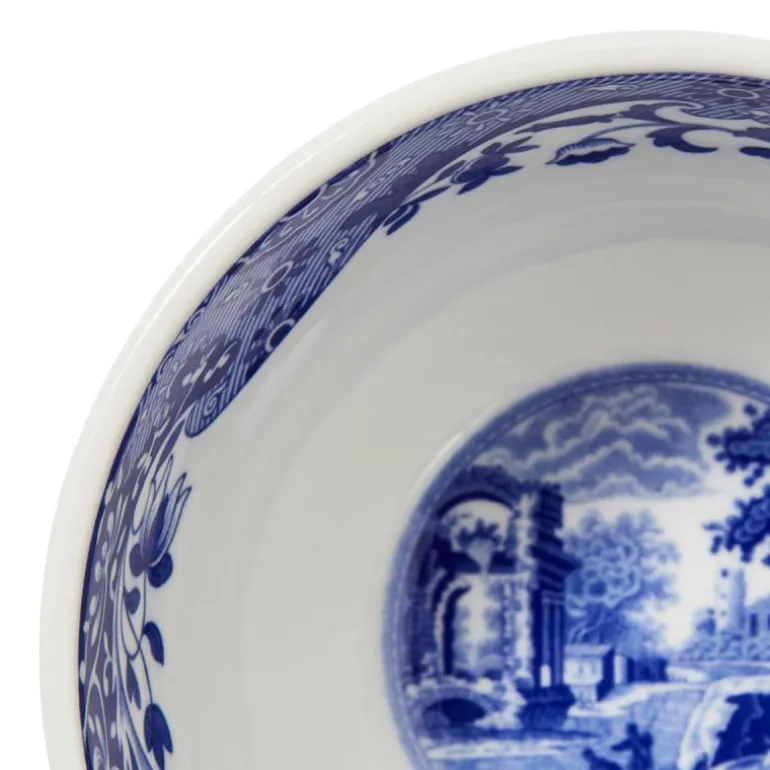 Blue Italian dippskål 10 cm 4 stk blå/hvit
