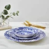 Blue Italian frokostbolle 16 cm blå/hvit