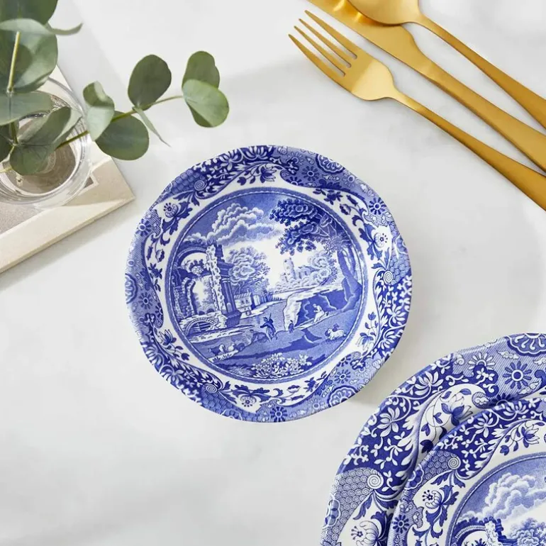 Blue Italian frokostbolle 16 cm blå/hvit