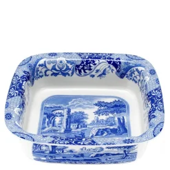 Blue Italian ildfast form 25,5x25,5 cm blå/hvit
