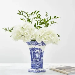 Blue Italian vase 27 cm blå/hvit