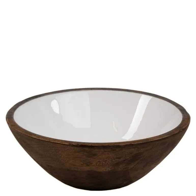 Bolle mangotre 20,4 cm rustic brown/hvit