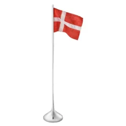 Bordflagg dansk H35  cm sølv