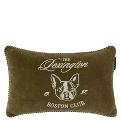 Boston Club putetrekk fløyel 50x30 cm olive/light beige