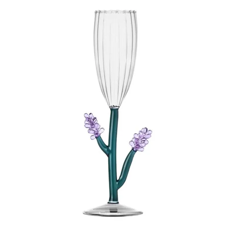 Botanica optisk champagneglass 16 cl lavendel
