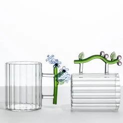 Botanica optisk krus 45 cl blomst lyseblå