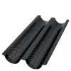 Bread Buddies baguettform for 2 stk perforert 36x16 cm svart
