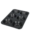 Bread Buddies hamburgerbrødform 6 stk perforert 32x21 cm svart