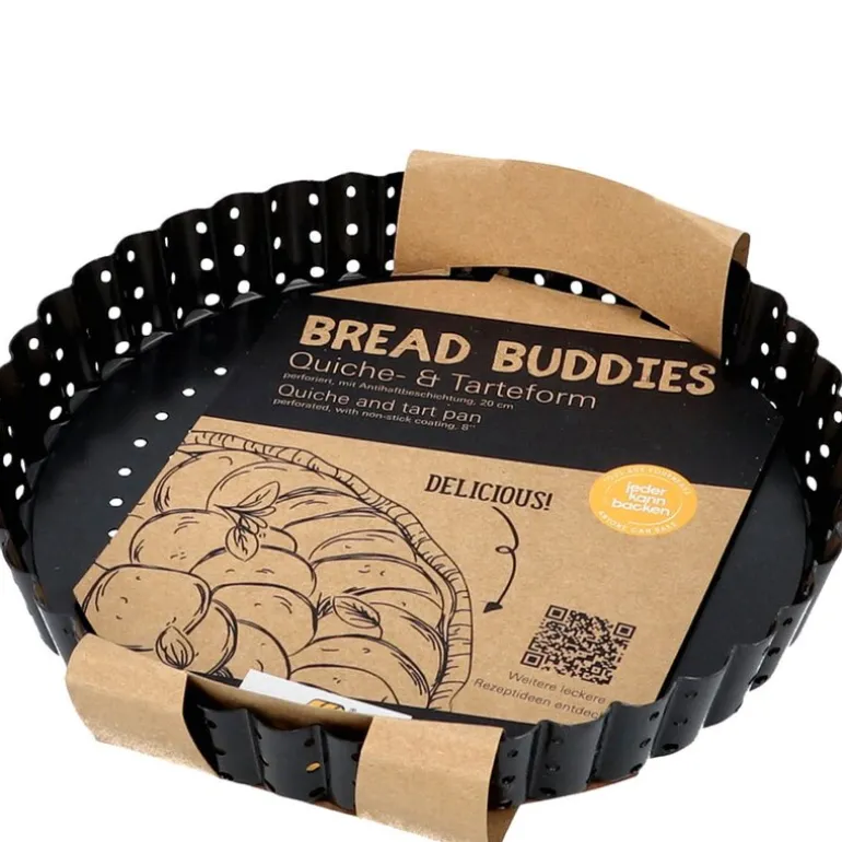Bread Buddies paiform 20 cm perforert svart
