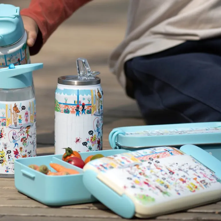 Bukkene Bruse matboks 0,9L back to school blå