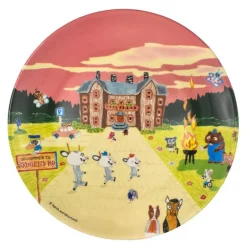 Bukkene Bruse tallerken 22,5 cm back to school rosa
