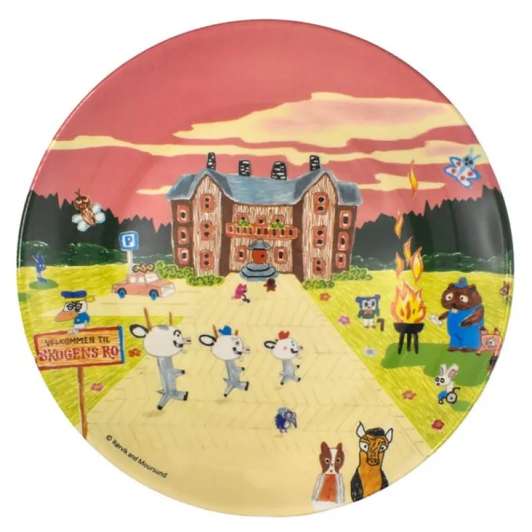 Bukkene Bruse tallerken 22,5 cm back to school rosa