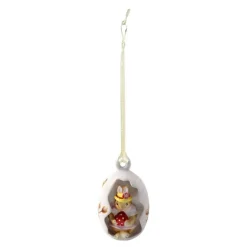 Bunny Tales Anna ornament påskeegg 7 cm rød/hvit